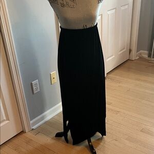 Chico's Classic Black velvet Maxi Skirt